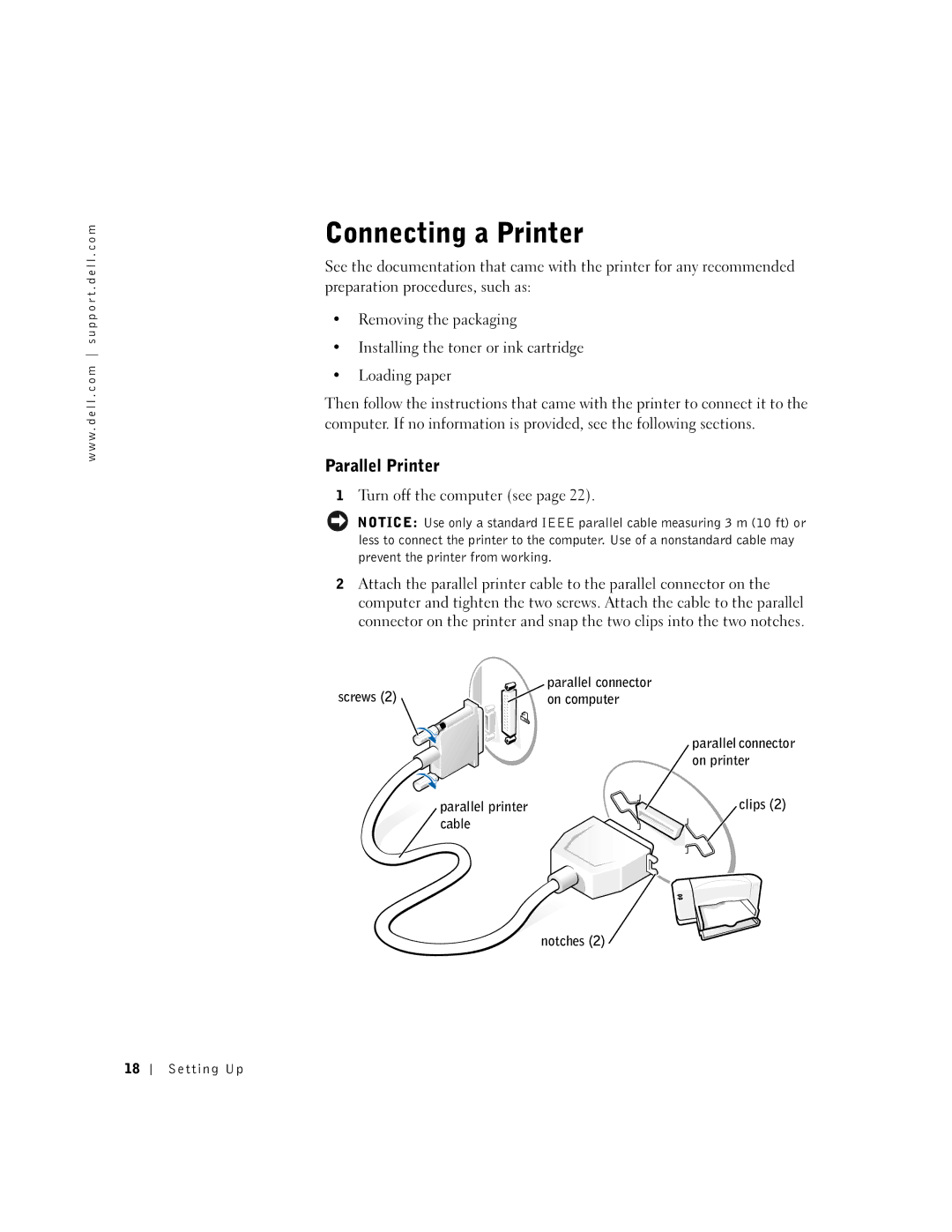 Dell 4500, 9N756 manual Parallel Printer 