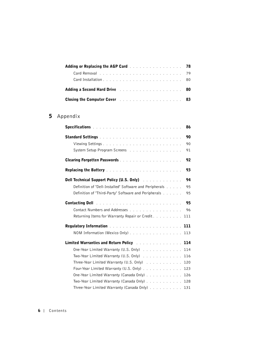 Dell 4500, 9N756 manual Appendix 