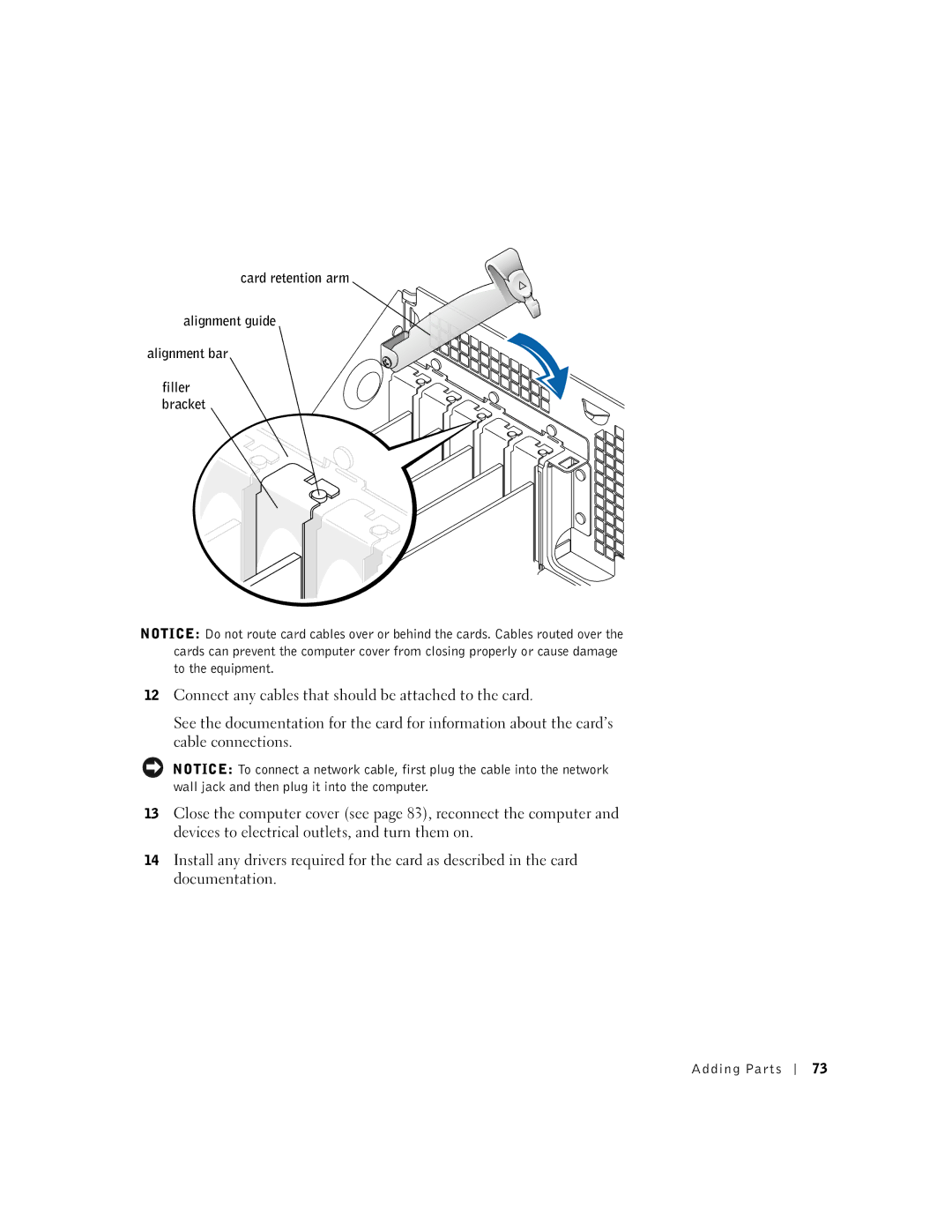 Dell 9N756, 4500 manual Adding Parts 