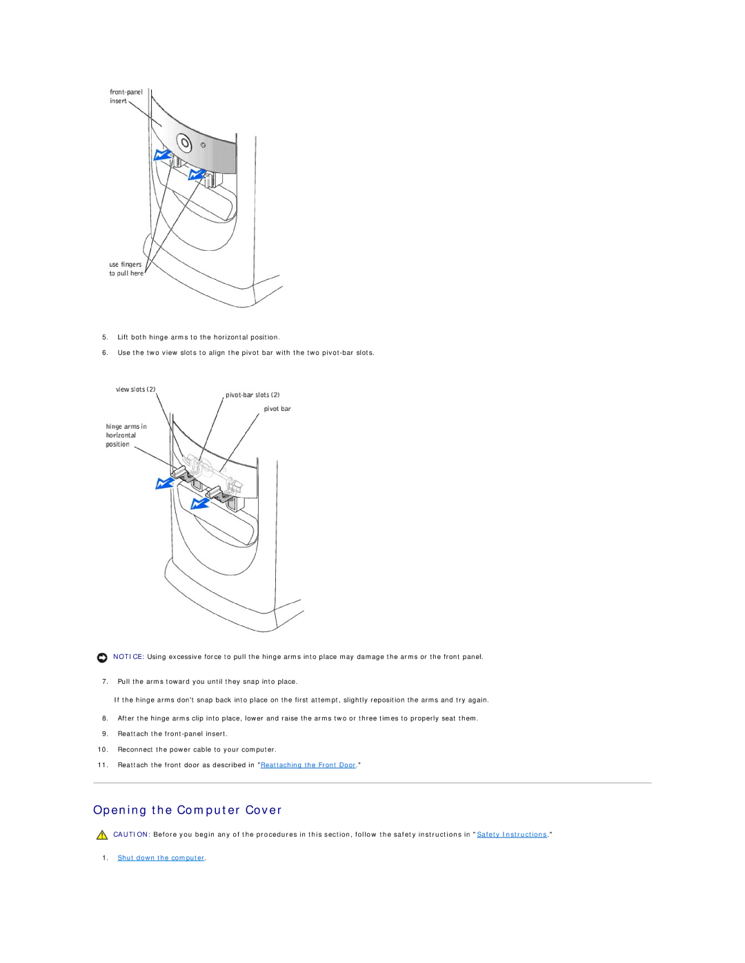 Dell 4500 technical specifications Opening the Computer Cover 