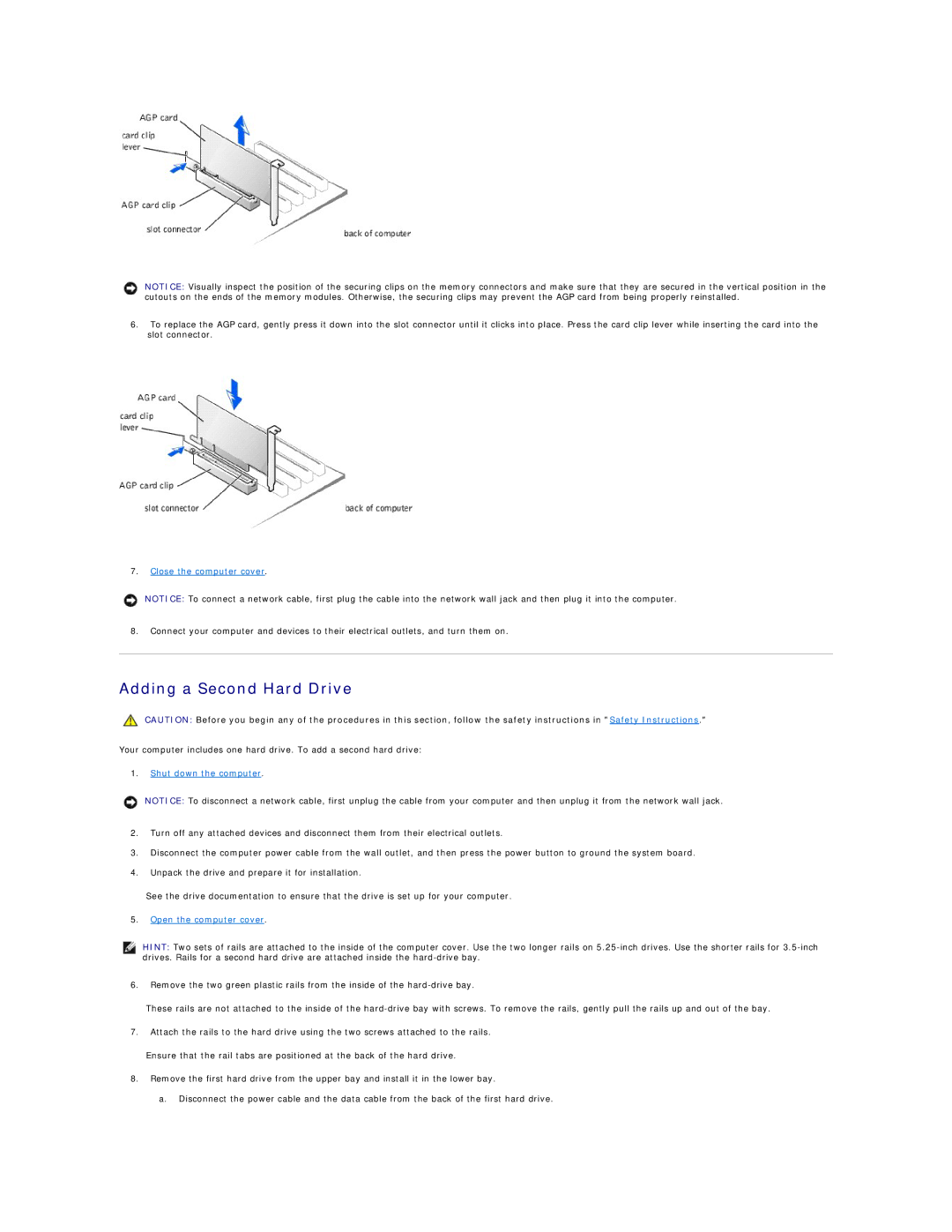 Dell 4500 technical specifications Adding a Second Hard Drive 