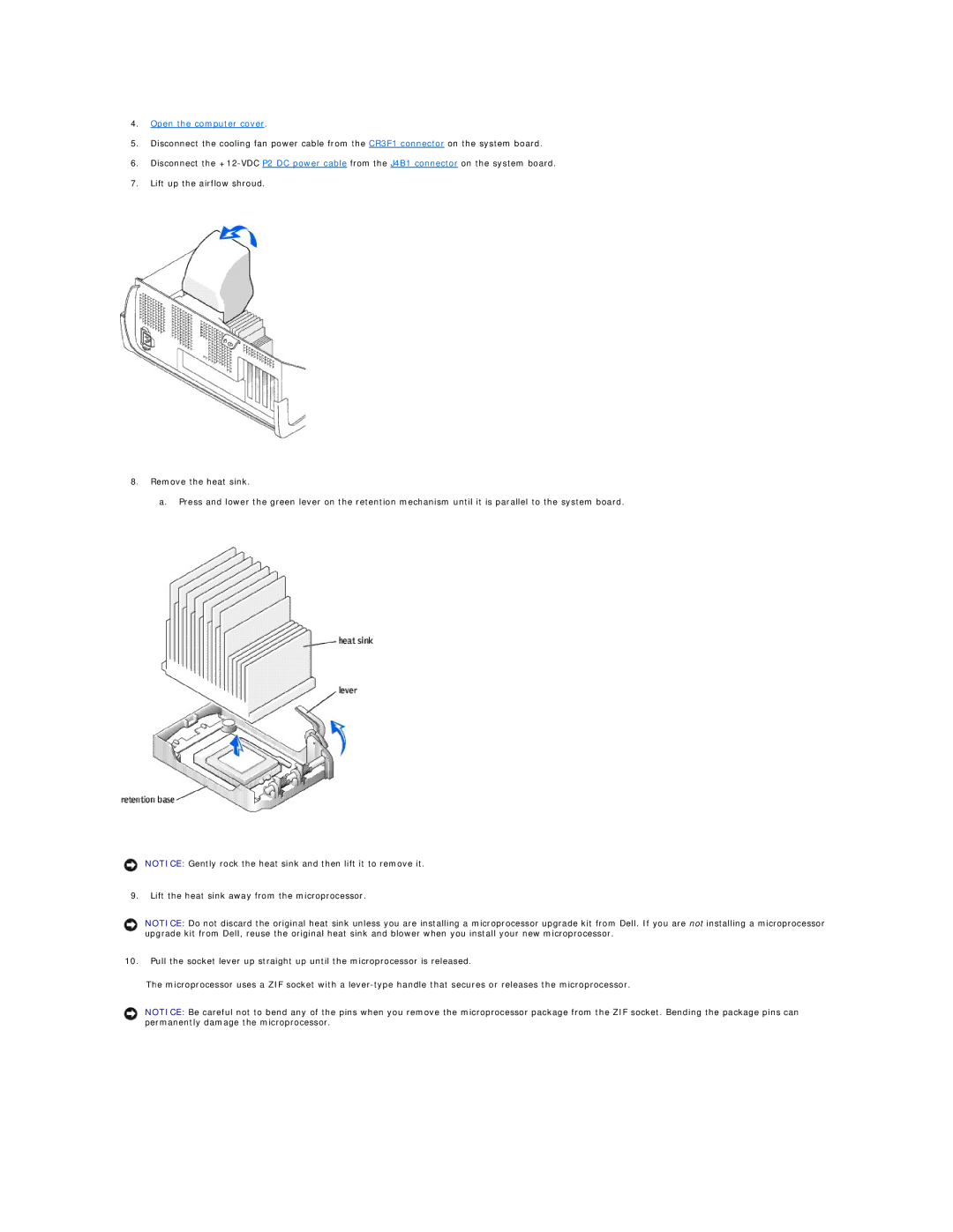 Dell 4500 technical specifications Open the computer cover 