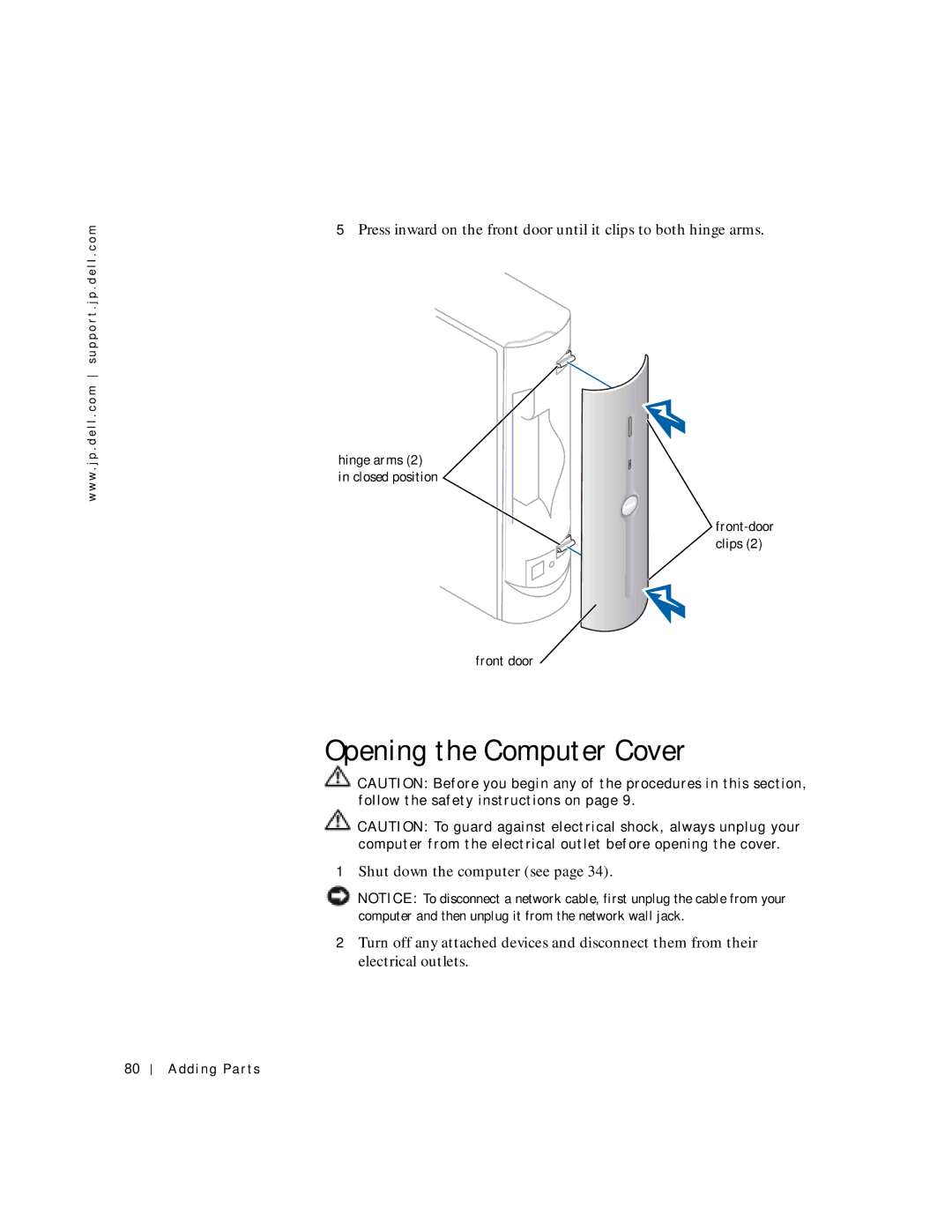 Dell 4500C, 6M515 manual Opening the Computer Cover 