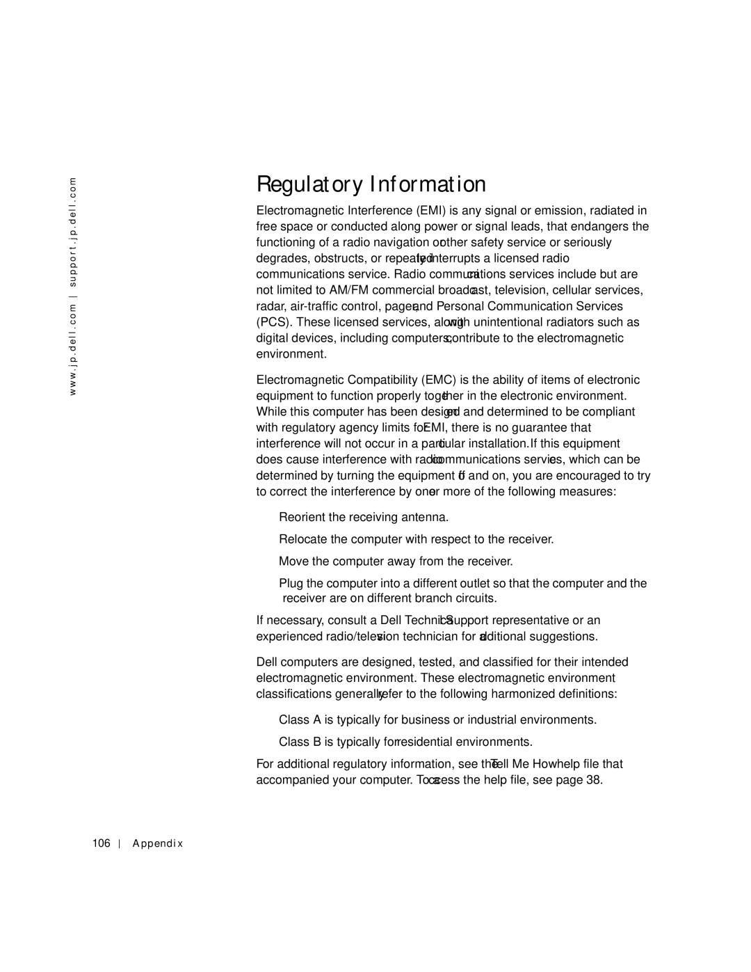 Dell 4500C manual Regulatory Information 