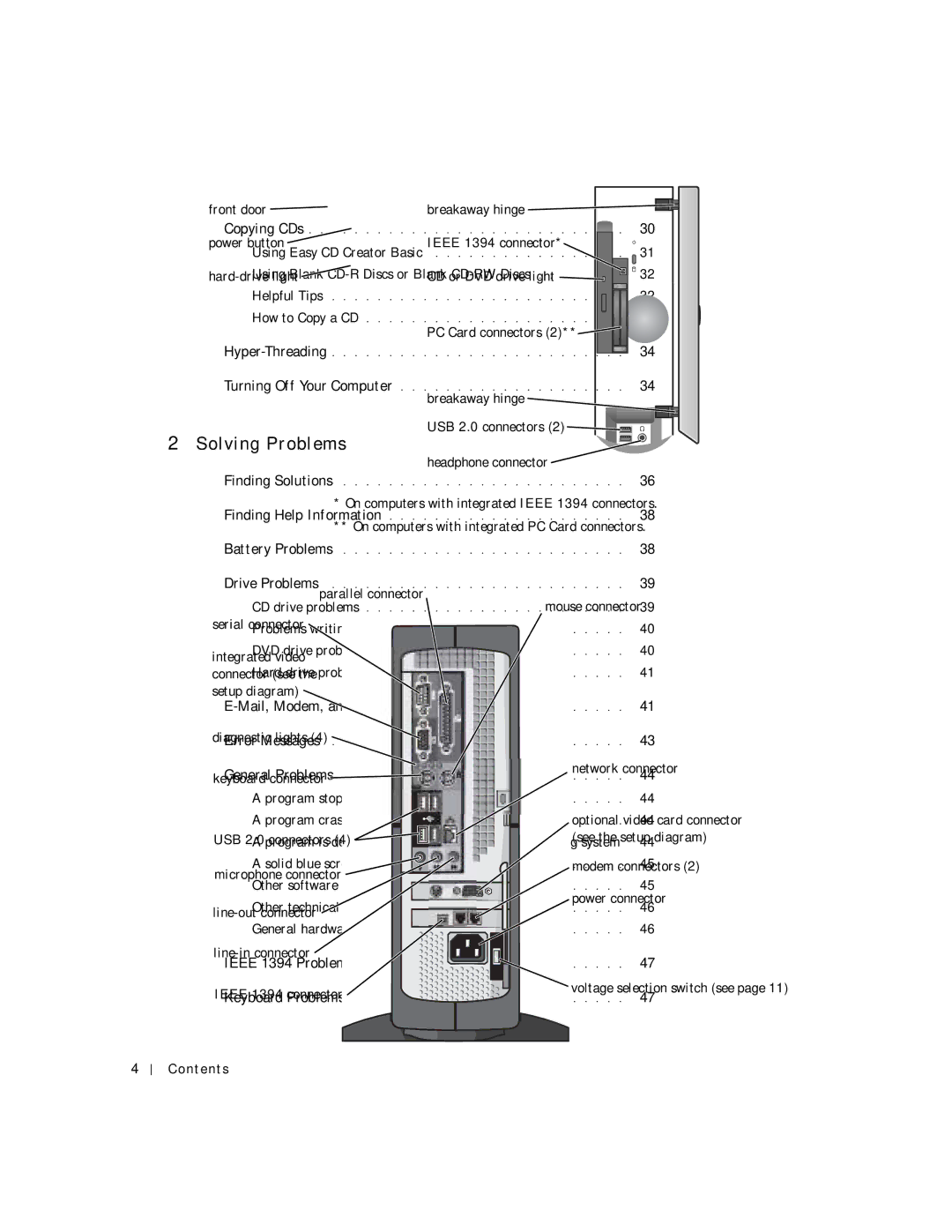 Dell 4500C manual Solving Problems 