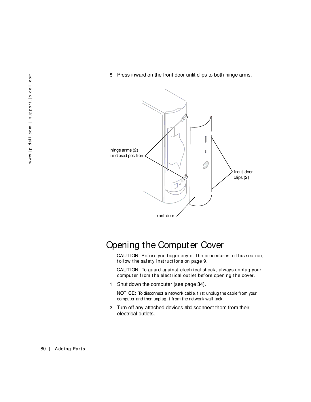 Dell 4500C manual Opening the Computer Cover 