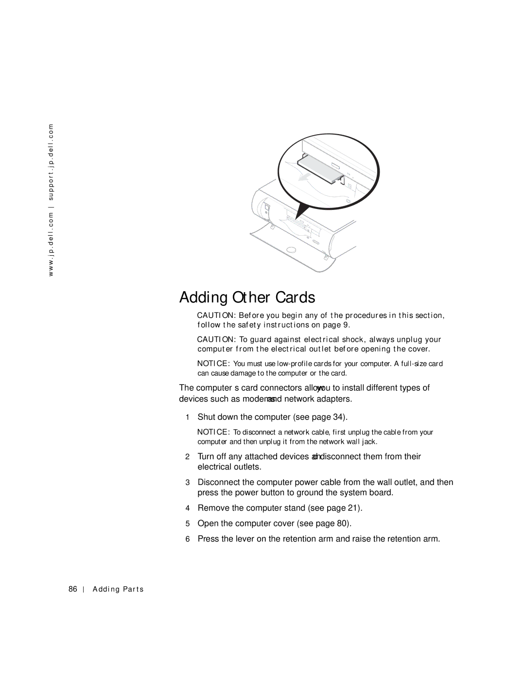 Dell 4500C manual Adding Other Cards 