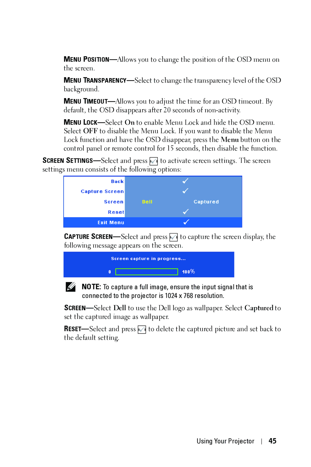 Dell 4610X manual Using Your Projector 