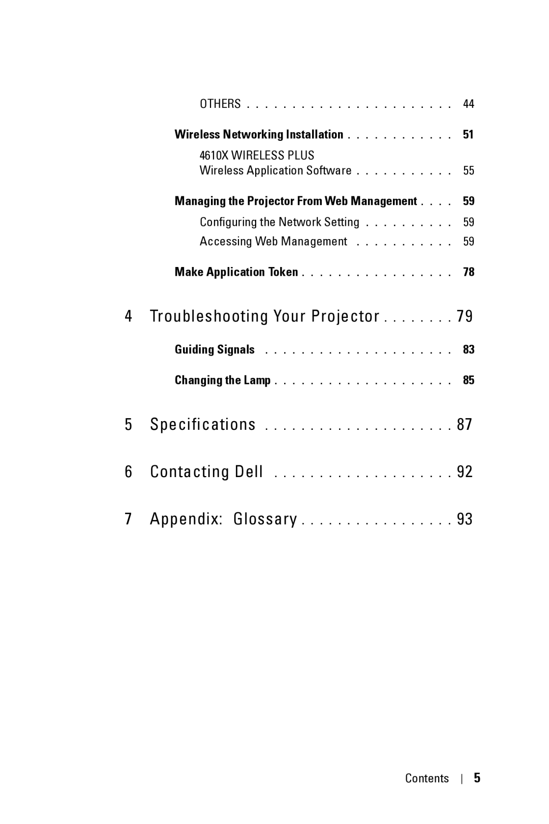 Dell 4610X manual Troubleshooting Your Projector 