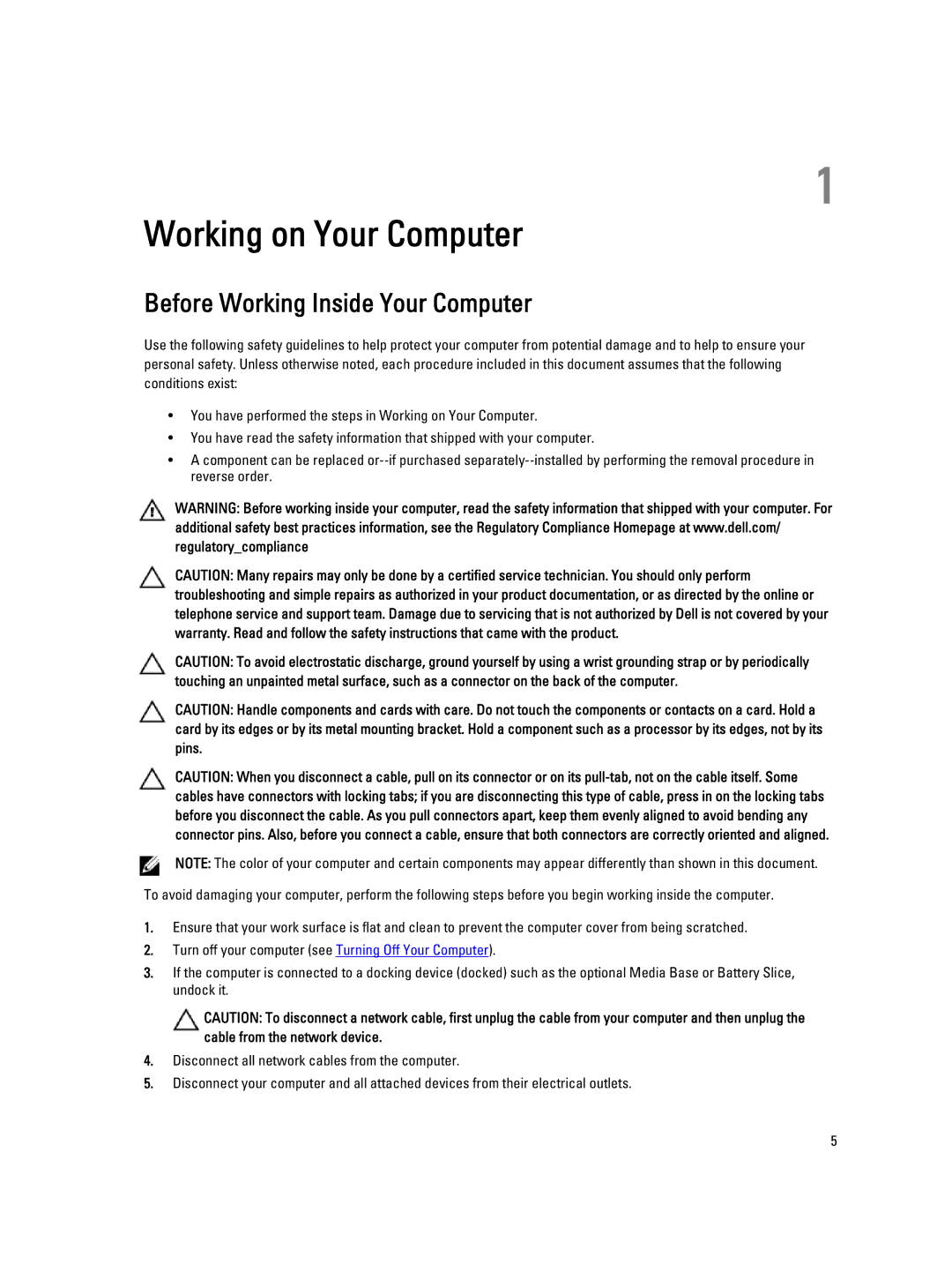 Dell 469-3486 owner manual Working on Your Computer, Before Working Inside Your Computer 