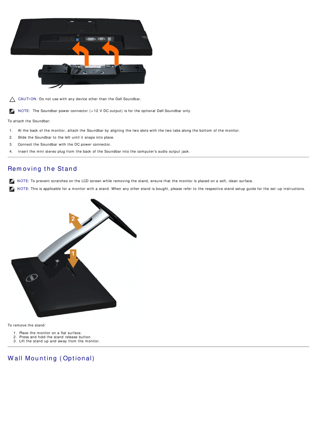 Dell 4691622 manual Removing the Stand 