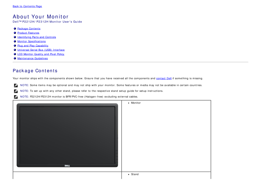 Dell 4691623 manual About Your Monitor 