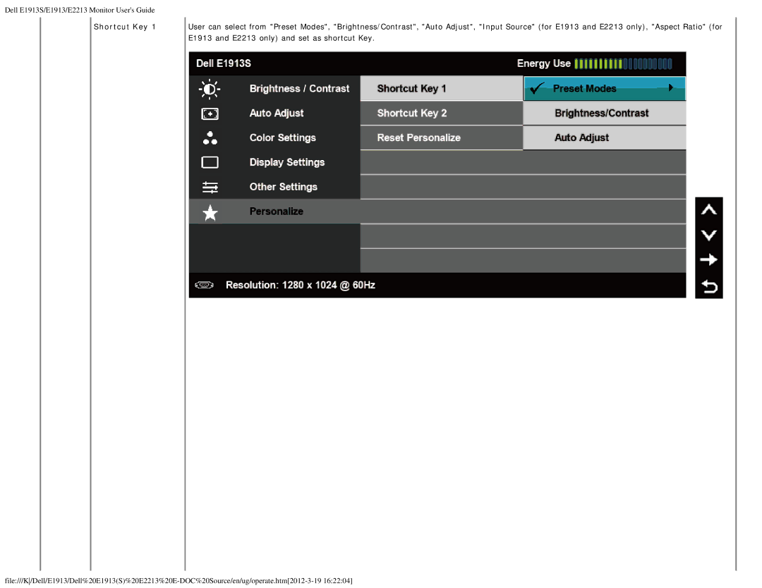 Dell 4693132 appendix Shortcut Key 