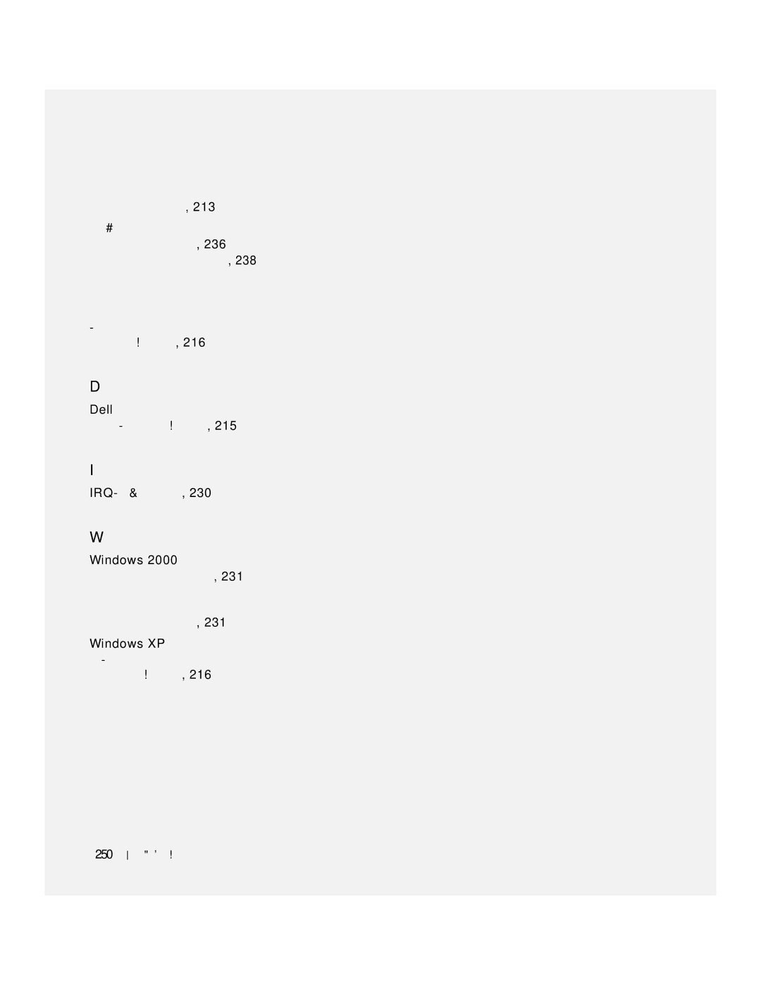 Dell 470, 670 manual Системная плата, Веб-узел поддержки IRQ-конфликты, Диспетчер устройств, 231 поиск и устранение 