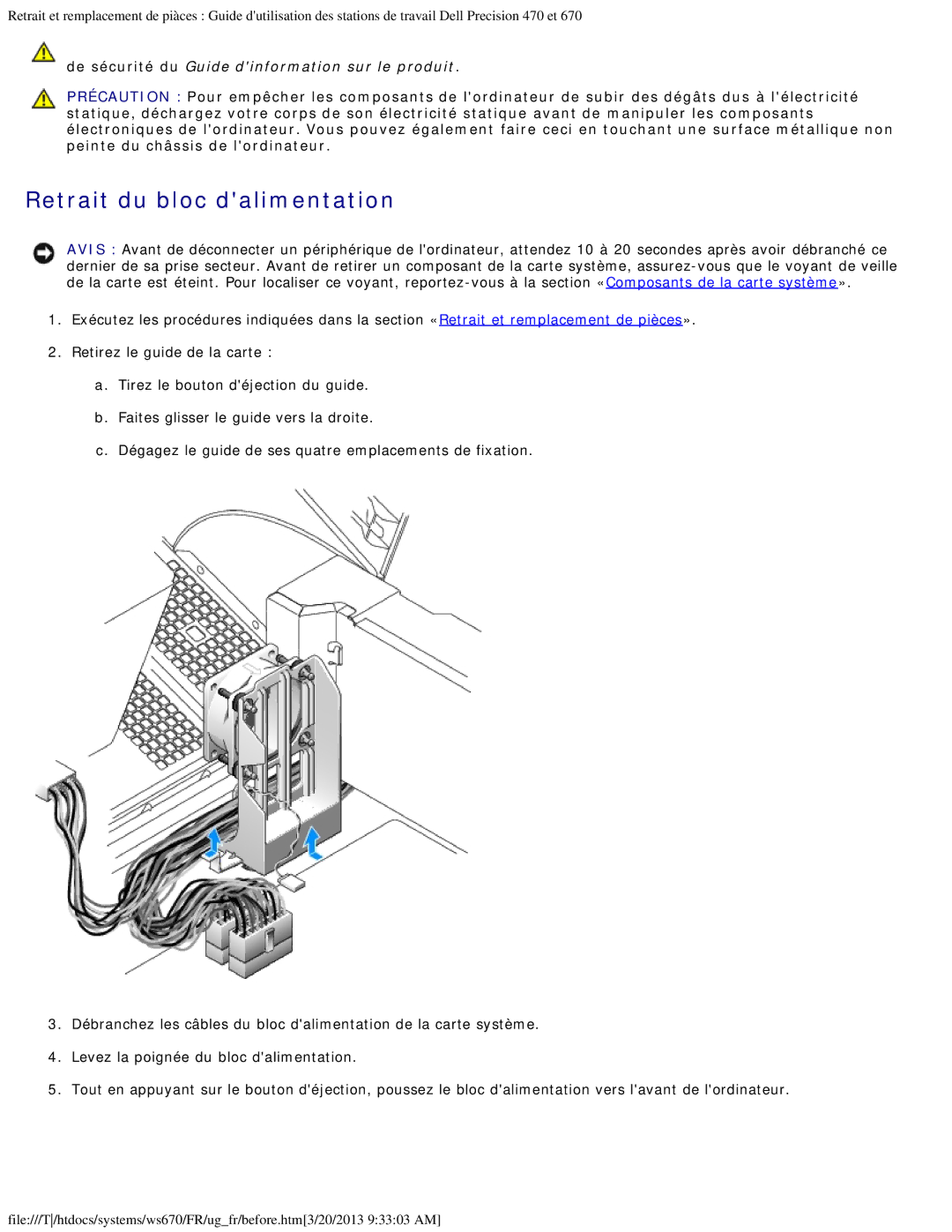 Dell 470 et 670 manual De sécurité du Guide dinformation sur le produit 