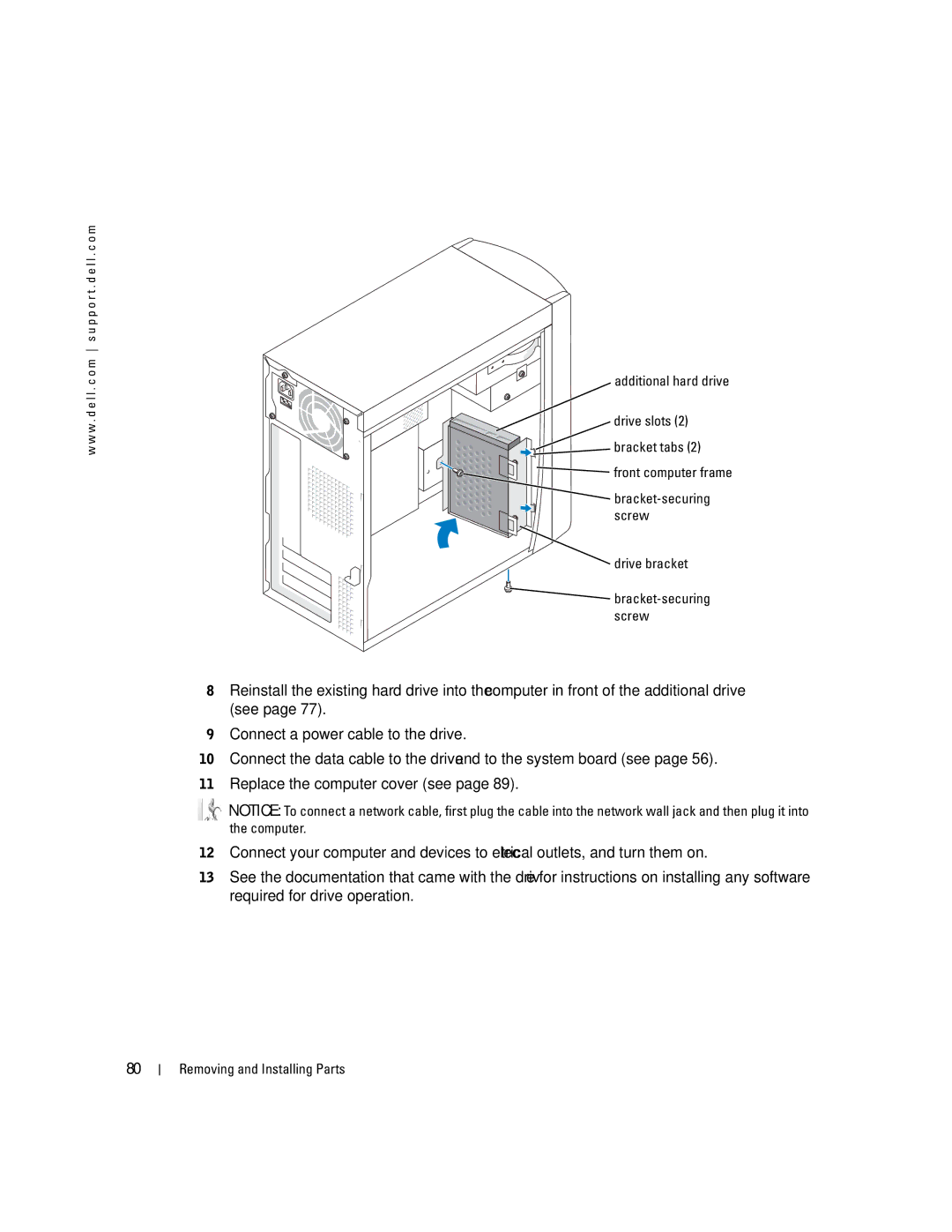 Dell 4700 manual Drive bracket 