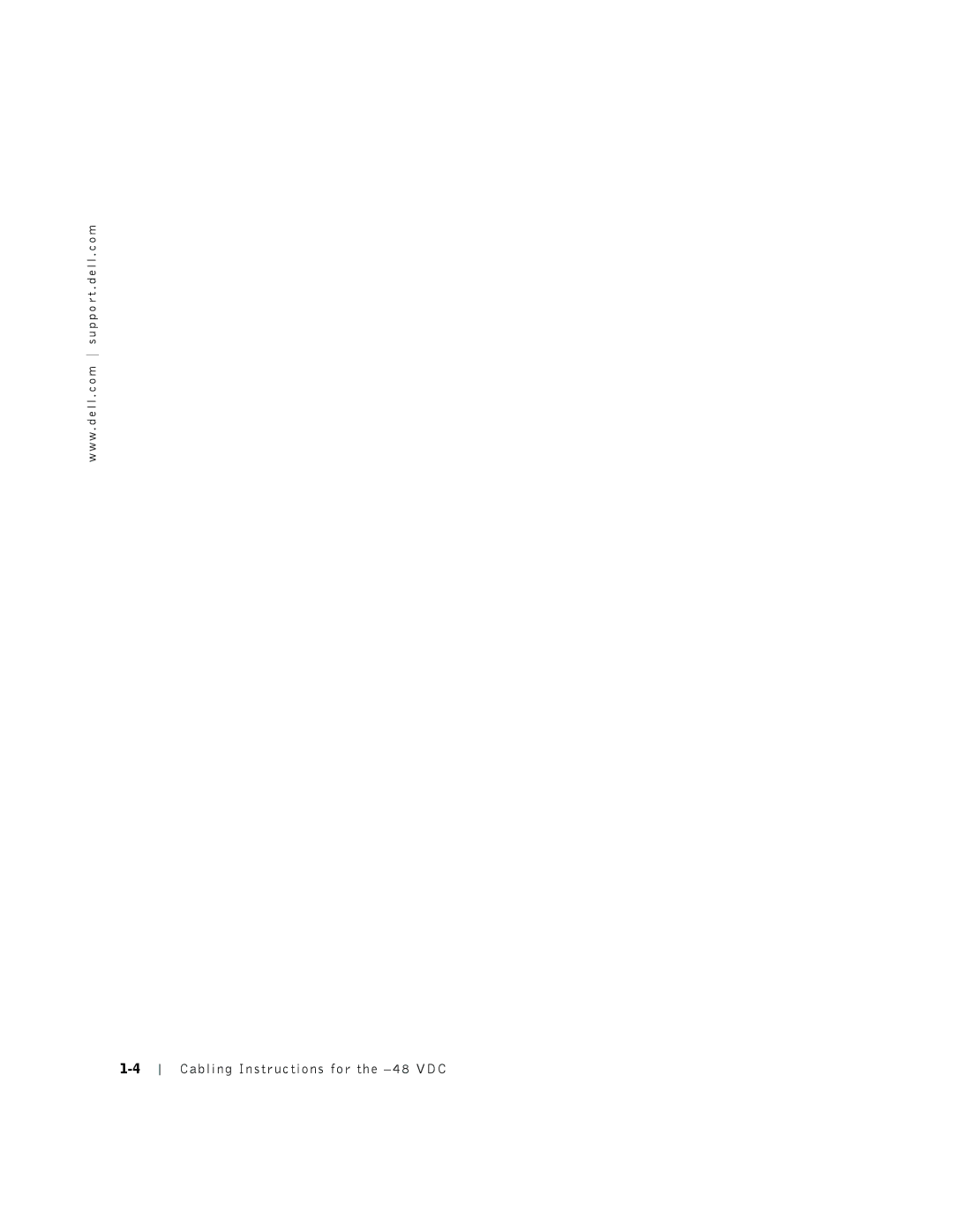 Dell manual Cabling Instr uctions for the -48 VDC 