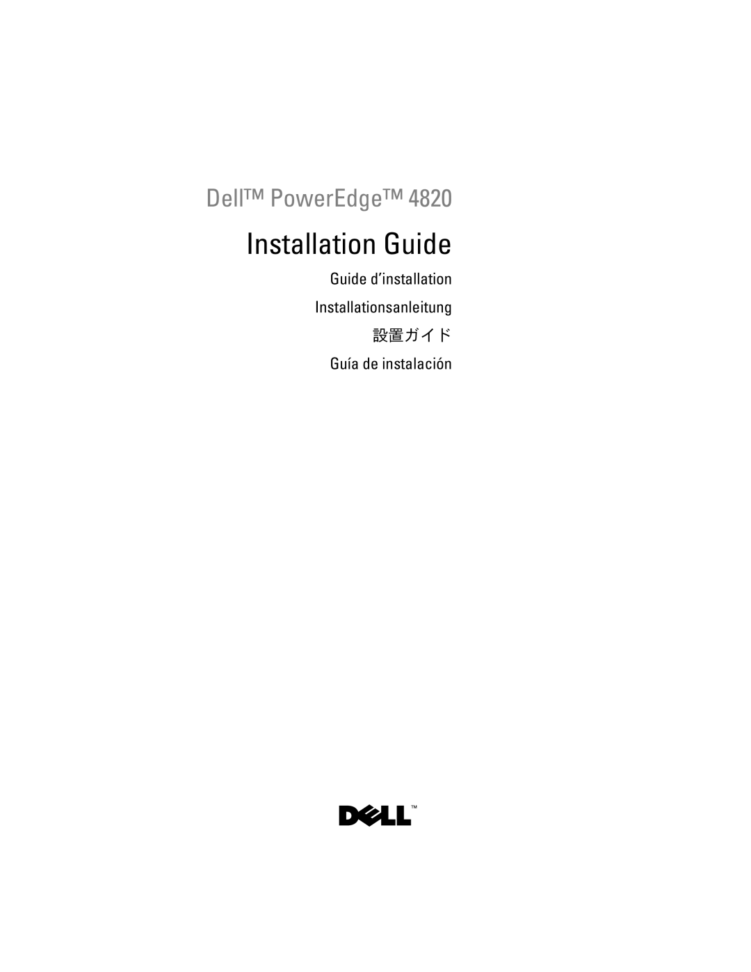 Dell 21DXJ, 4820 manual Installation Guide 