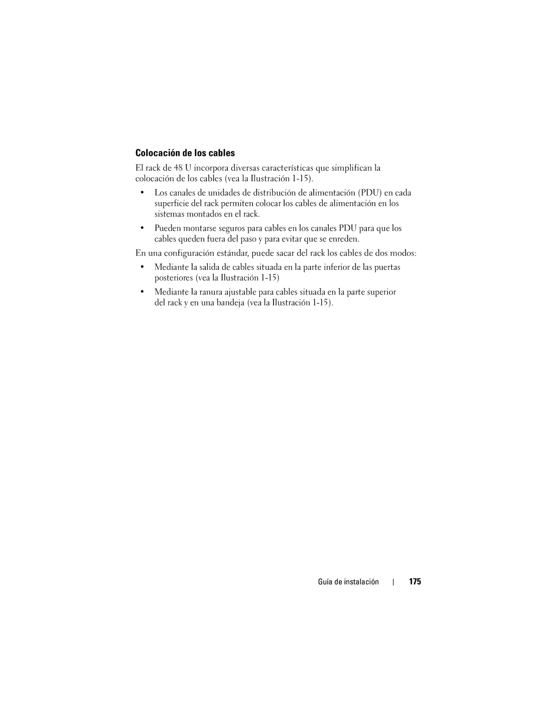 Dell 21DXJ, 4820 manual Colocación de los cables, 175 