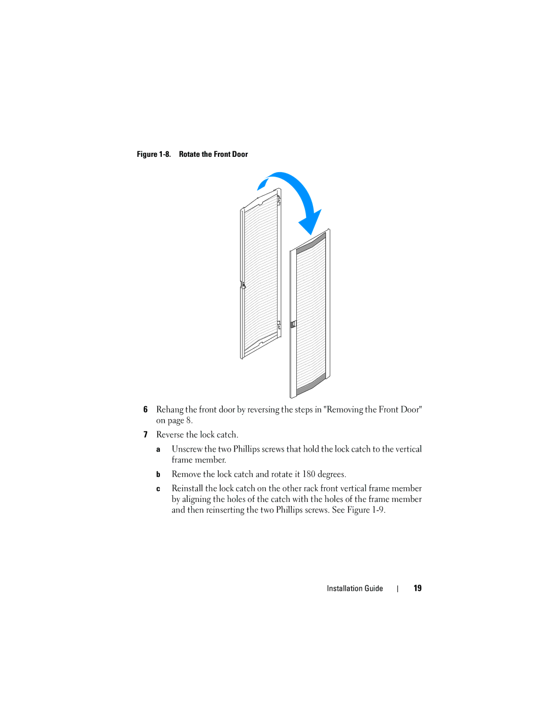 Dell 21DXJ, 4820 manual Rotate the Front Door 