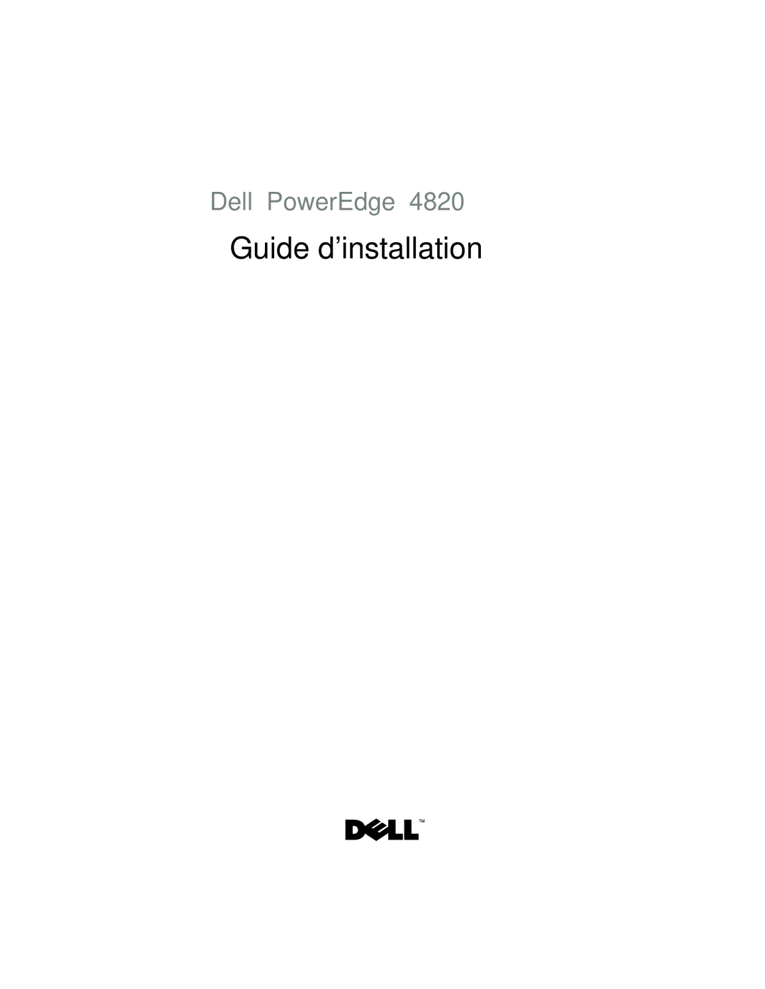 Dell 21DXJ, 4820 manual Guide dinstallation 