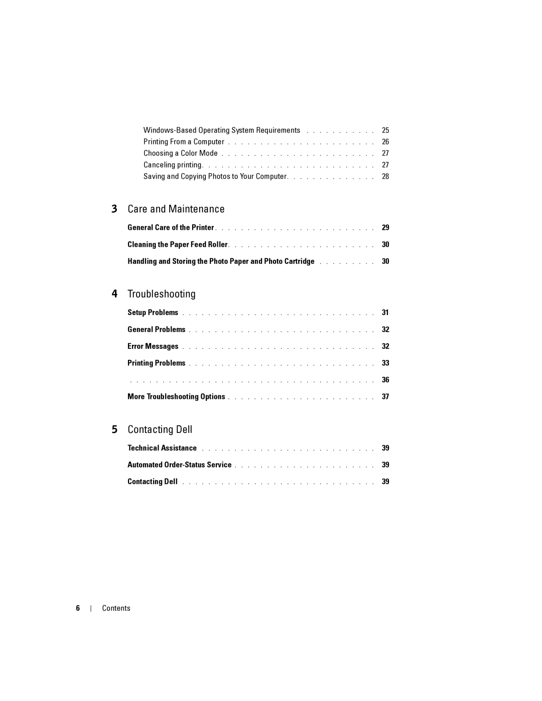 Dell 4J1412 owner manual Care and Maintenance 