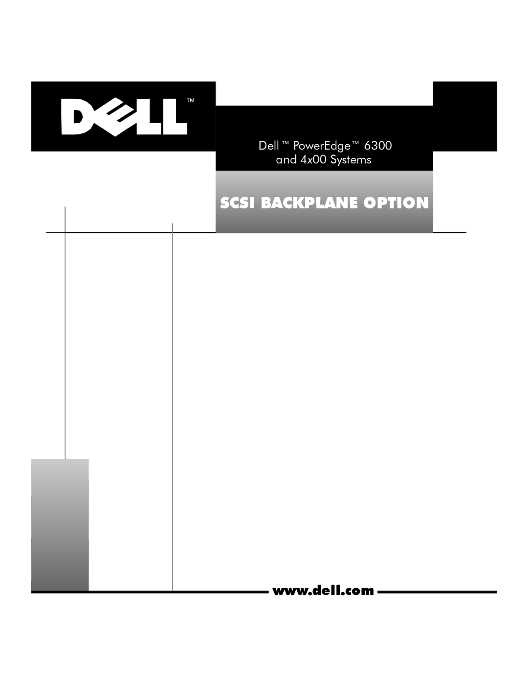 Dell 6300, 4x00 manual Scsi Backplane Option 