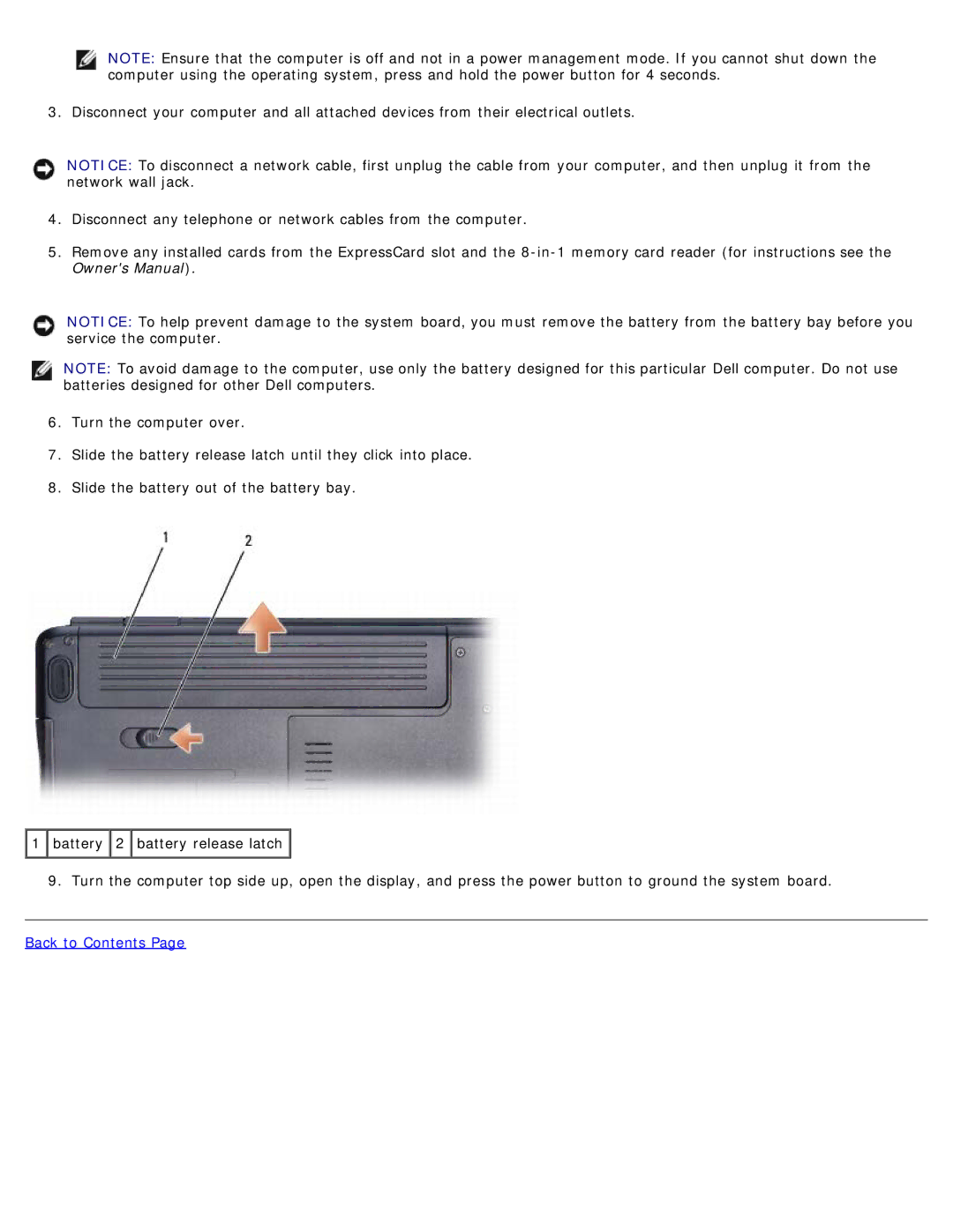 Dell 500 service manual Back to Contents 