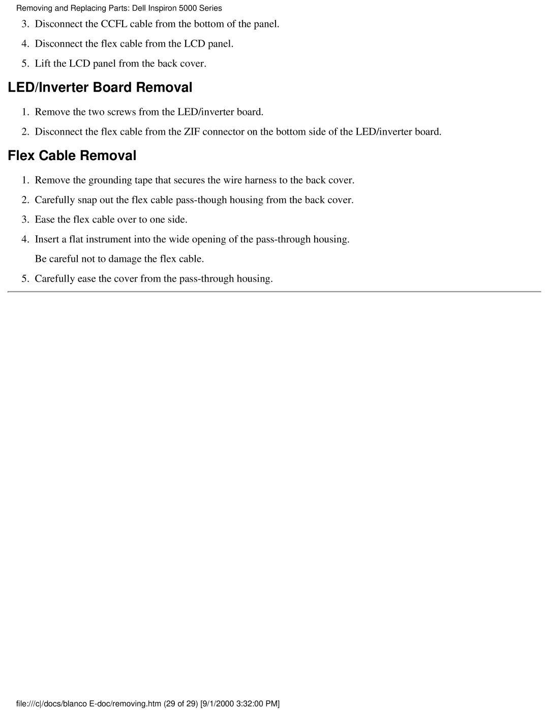 Dell 5000 warranty LED/Inverter Board Removal 