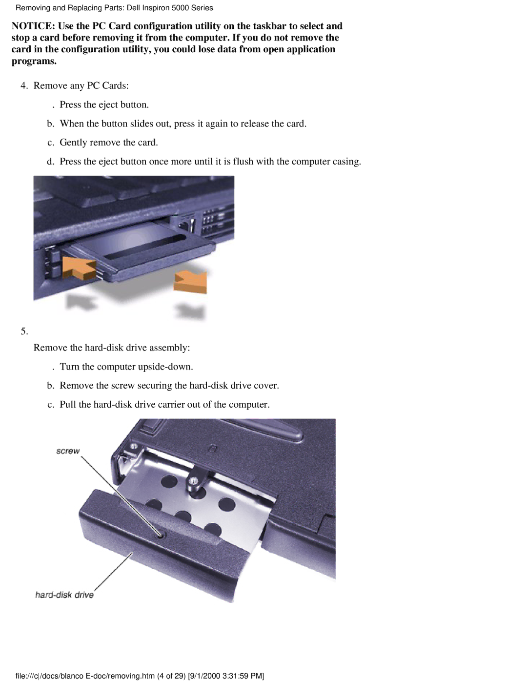 Dell warranty Removing and Replacing Parts Dell Inspiron 5000 Series 