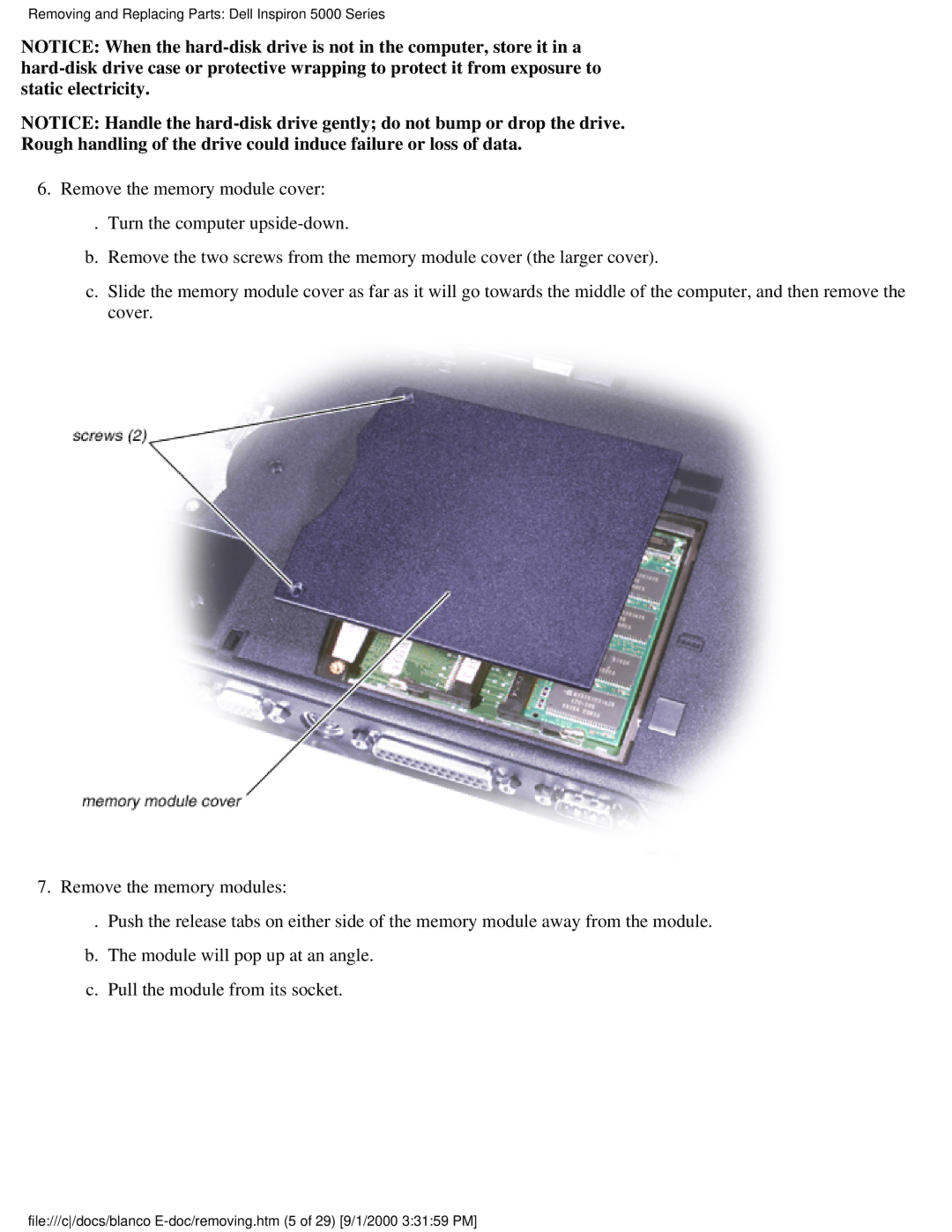 Dell warranty Removing and Replacing Parts Dell Inspiron 5000 Series 