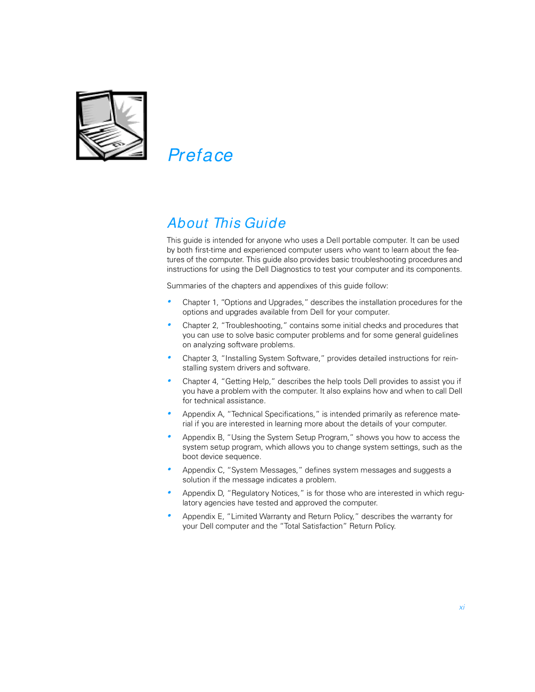 Dell 5000 manual Preface, About This Guide 