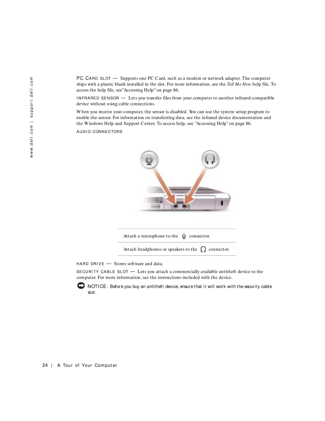 Dell 500m manual D I O C O N N E C to R S 