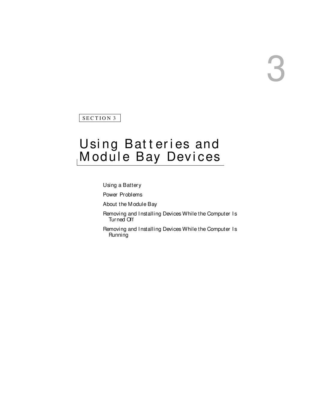 Dell 500m manual Using Batteries Module Bay Devices 