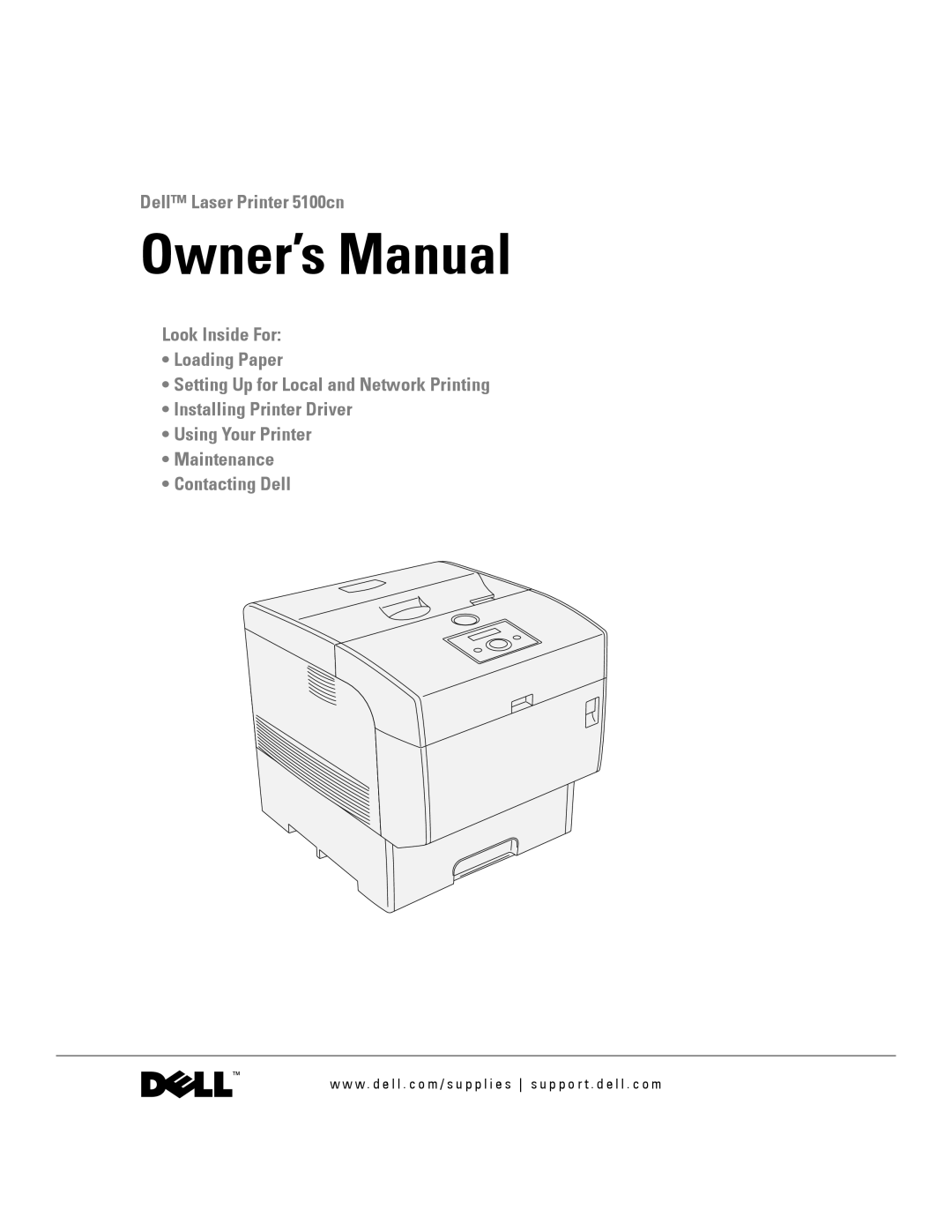 Dell 5100cn owner manual 