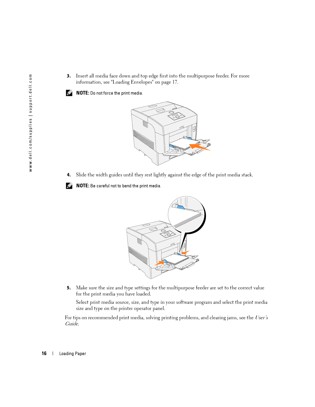 Dell 5100cn owner manual Loading Paper 