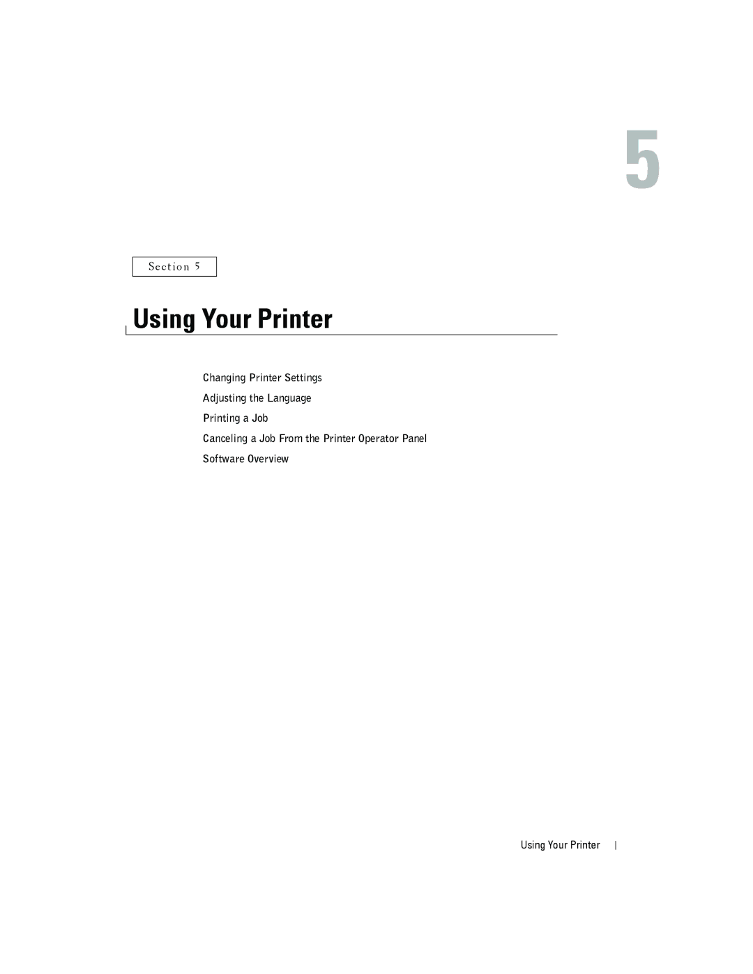 Dell 5100cn owner manual Using Your Printer 