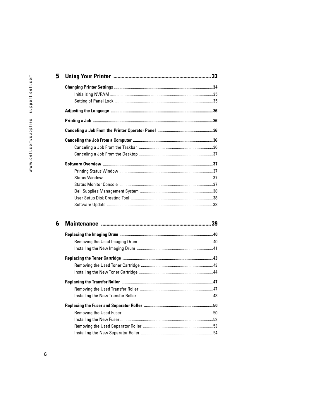 Dell 5100cn owner manual Using Your Printer 