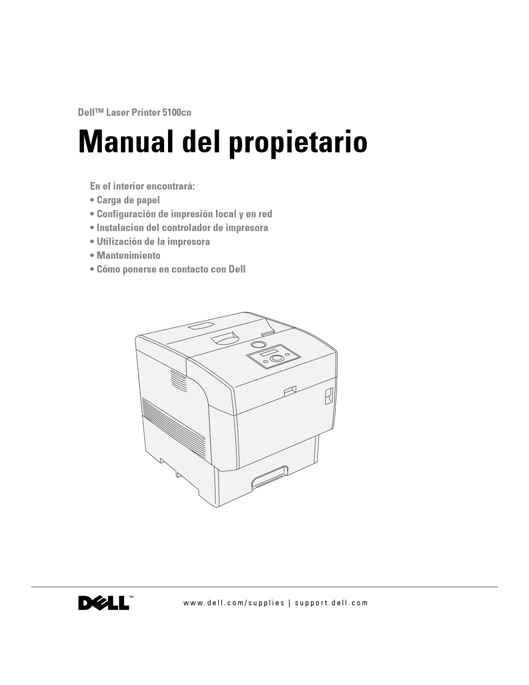 Dell 5100cn owner manual 