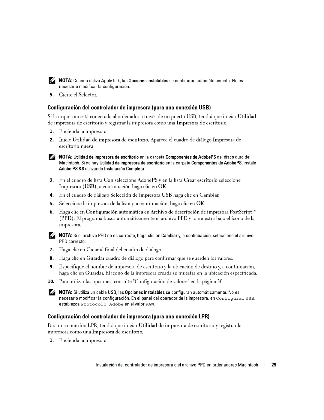 Dell 5100cn manual Cierre el Selector 