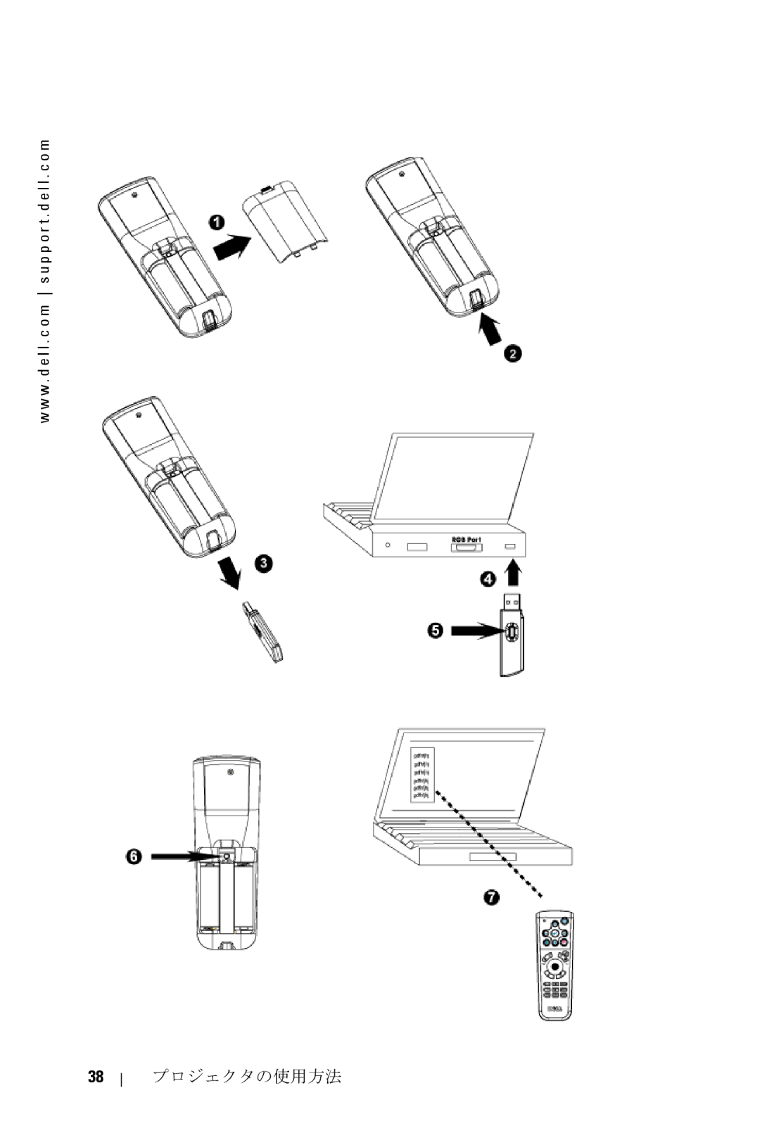 Dell 5100MP owner manual プロジェクタの使用方法 