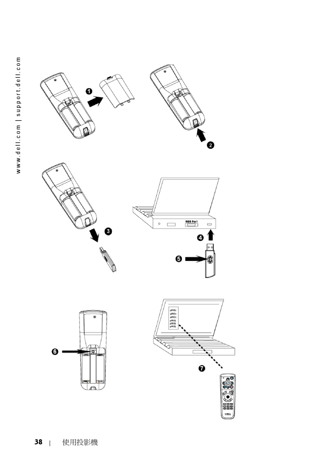 Dell 5100MP owner manual 38 使用投影機 