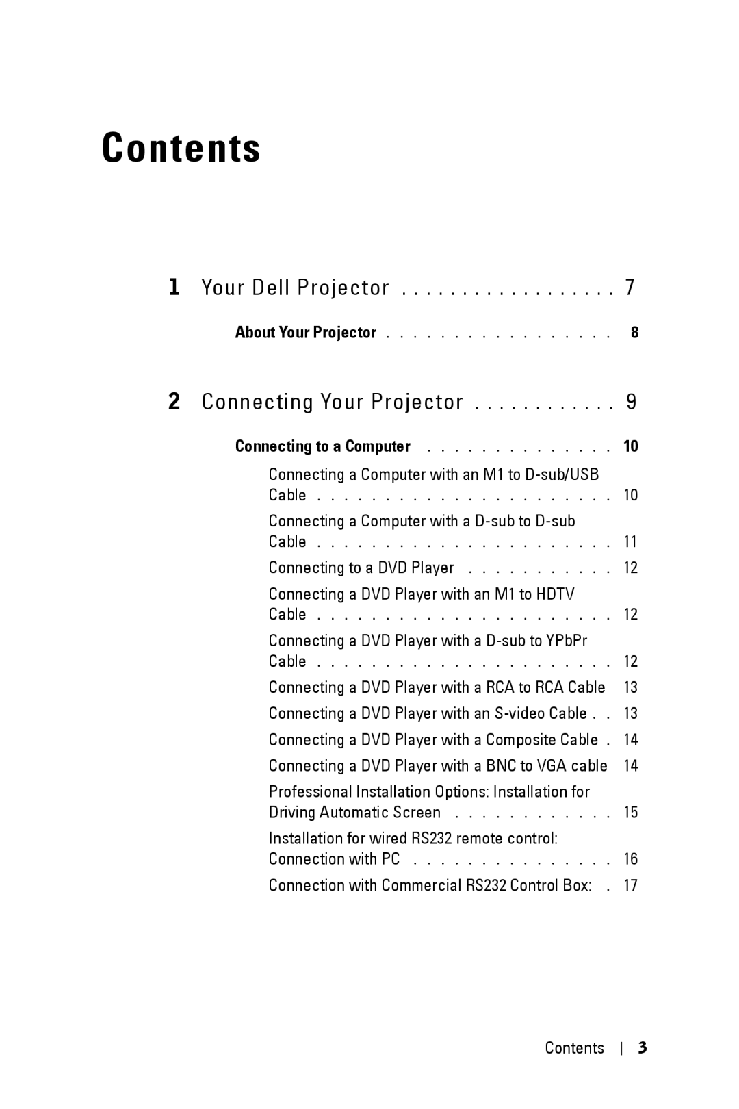 Dell 5100MP owner manual Contents 