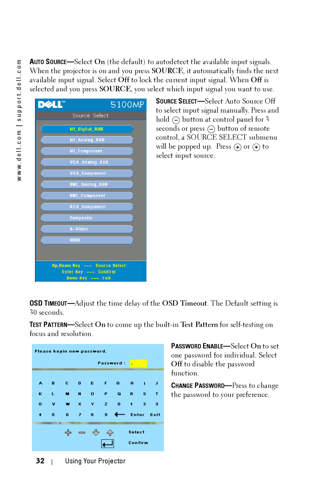 Dell 5100MP owner manual Using Your Projector 