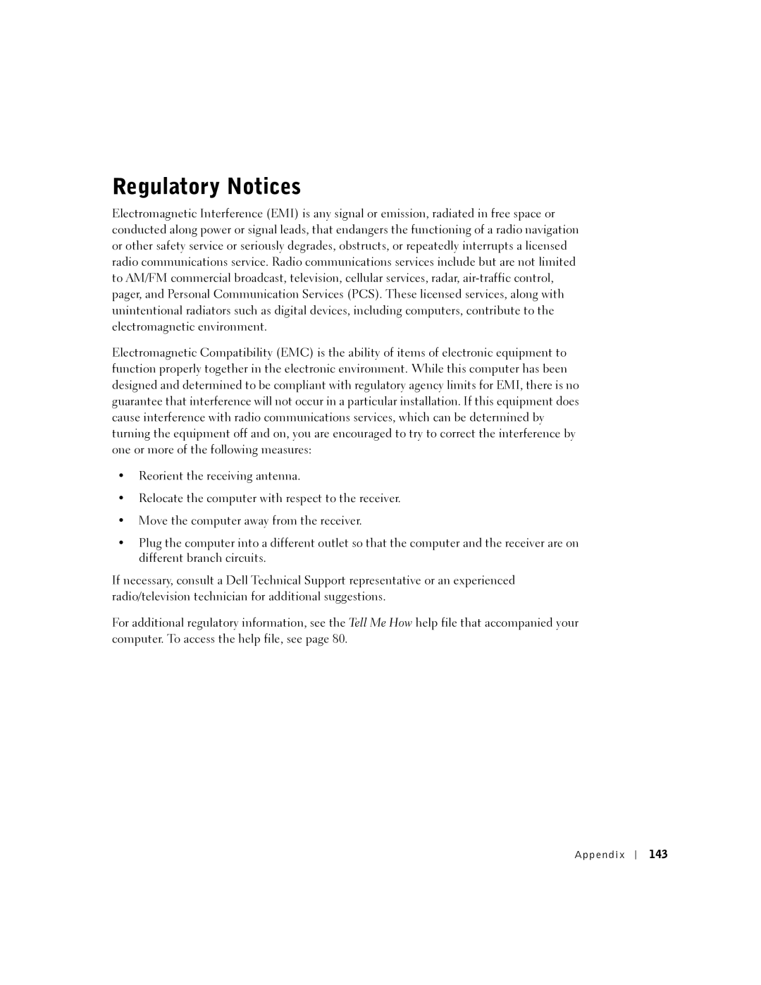 Dell PP07L, 5150, 5100, PP08L owner manual Regulatory Notices, 143 