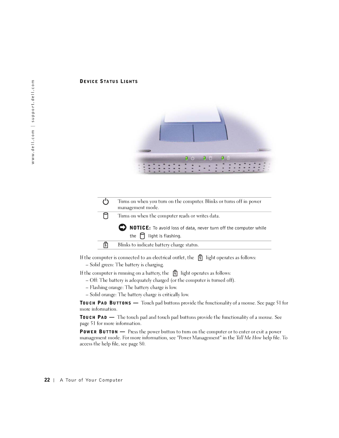 Dell PP08L, 5150, 5100, PP07L owner manual Light is flashing 