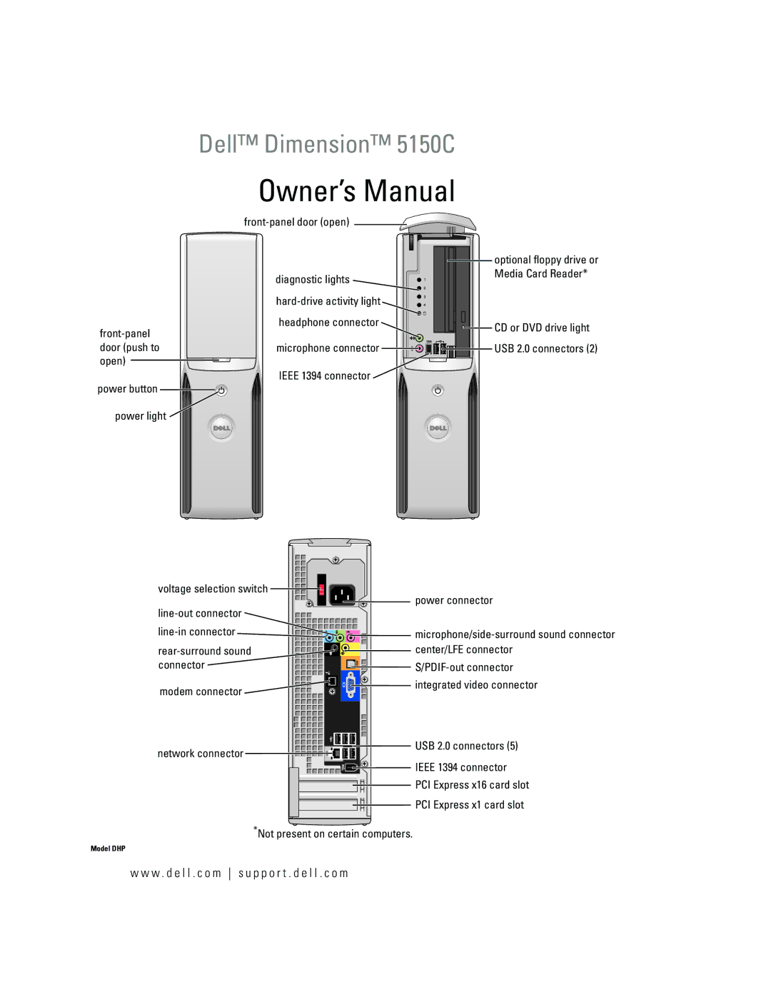 Dell 5150C owner manual W . d e l l . c o m s u p p o r t . d e l l . c o m 