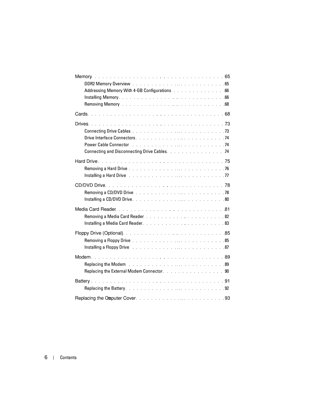 Dell 5150C owner manual Addressing Memory With 4-GB Configurations, Connecting and Disconnecting Drive Cables 