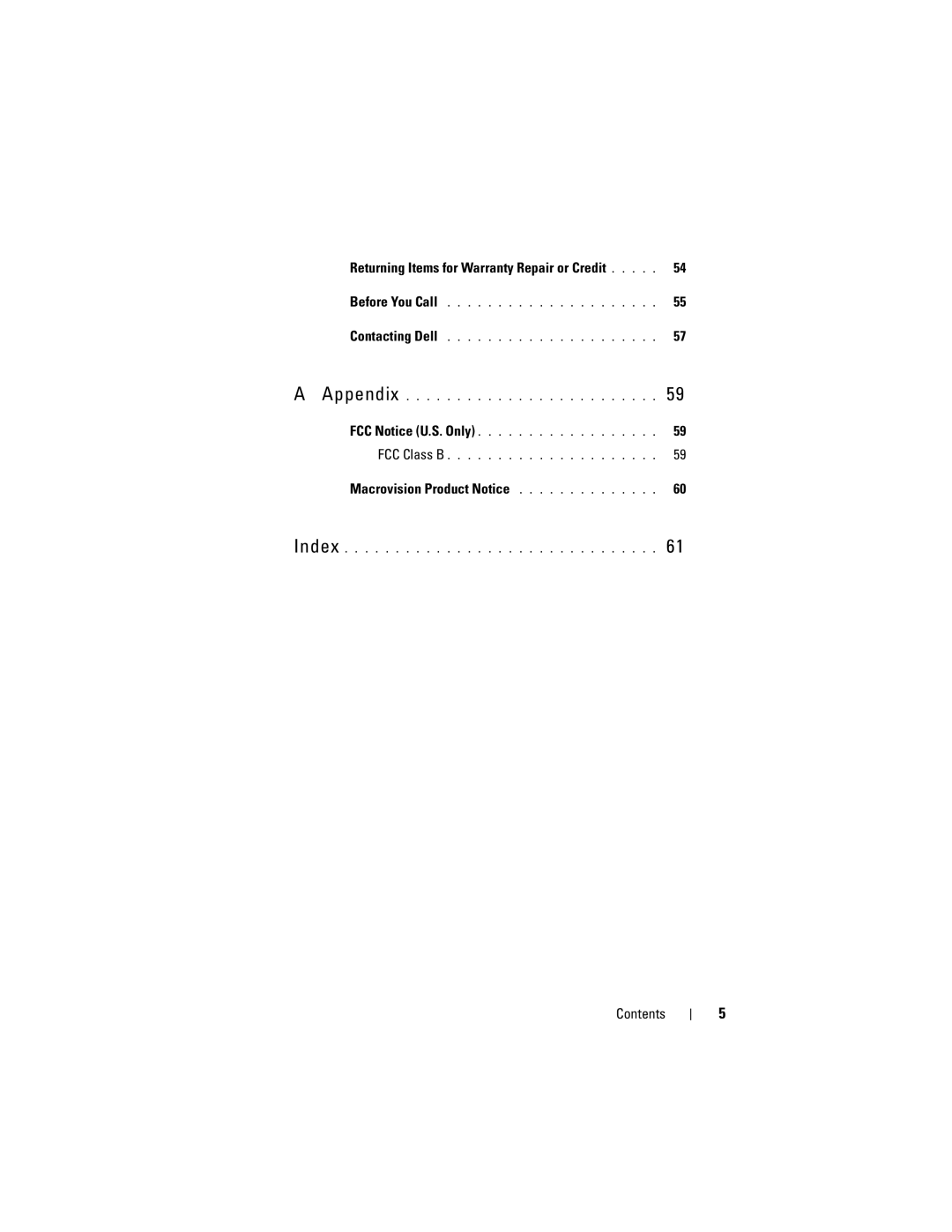 Dell 519, 518, MT480 manual Macrovision Product Notice 