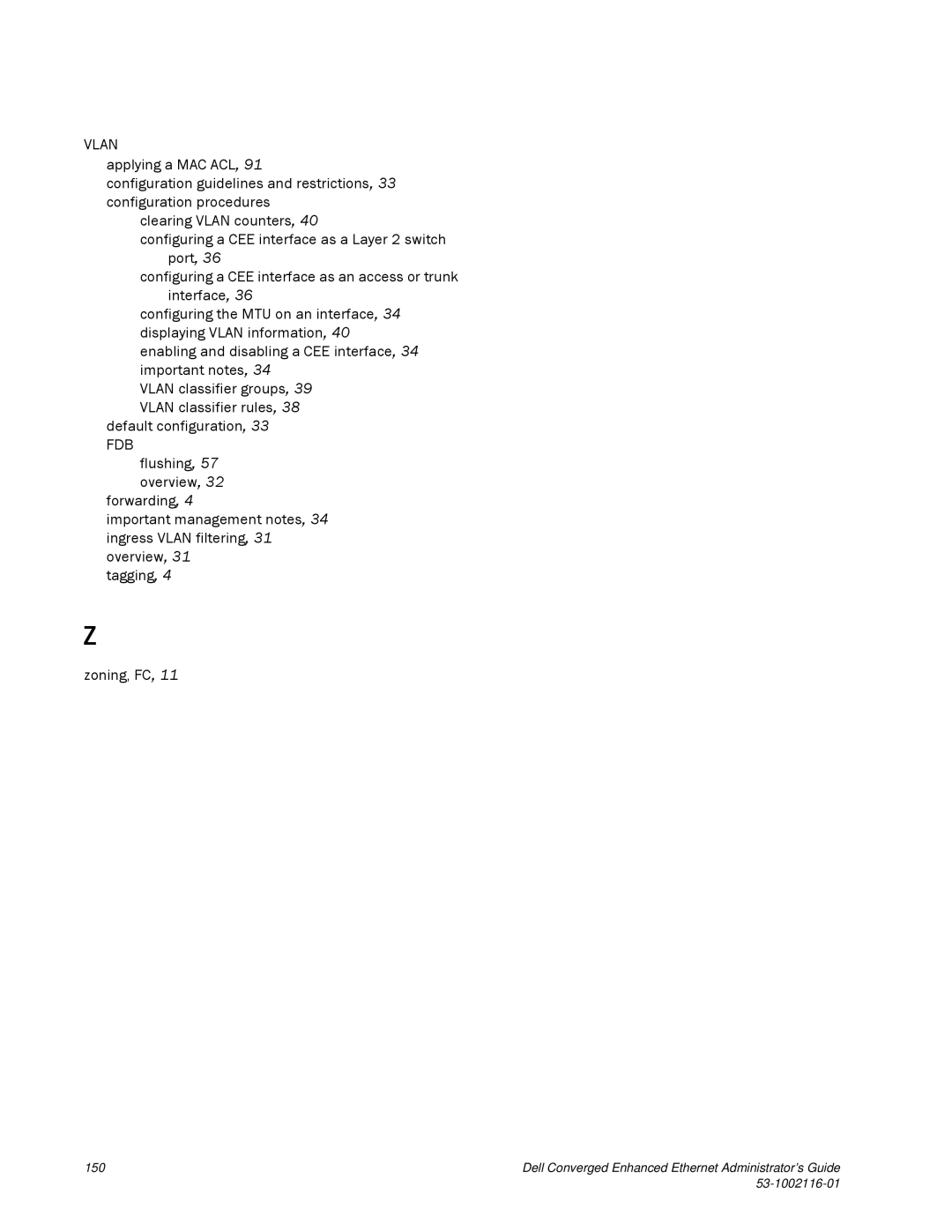 Dell 53-1002116-01 manual Vlan 